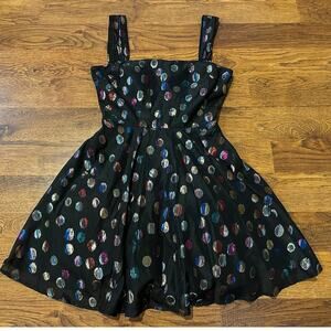 City Studios Junior's Tie Back Fit and Flare Formal Dress Black Size 1/2 NWT
